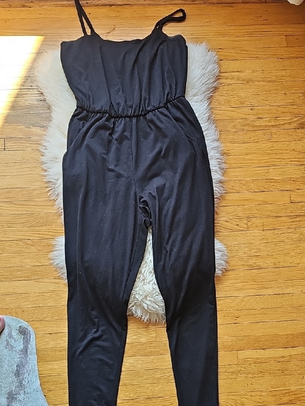 Xhilaration Black Sleeveless Elastic Waist Jumpsuit